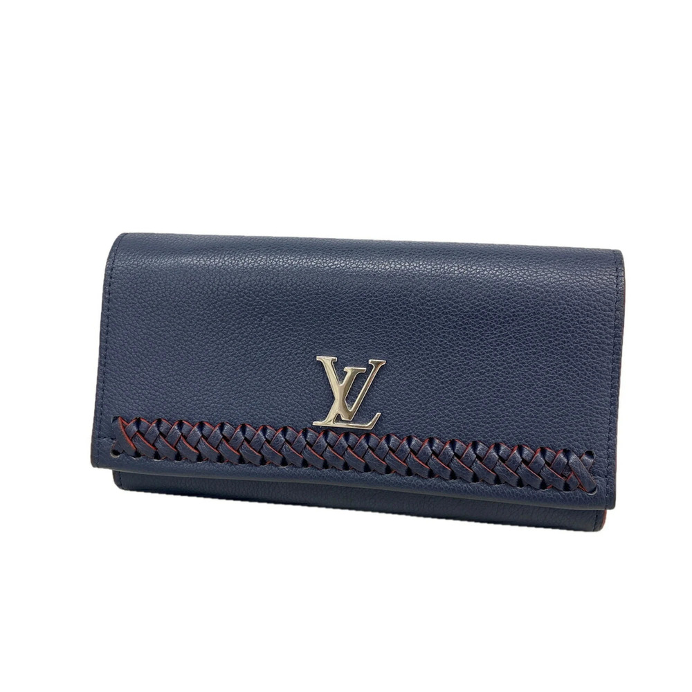 Louis Vuitton Lockme Long Wallet Portefeuille II M64335 Marine Rouge (Men's/W...